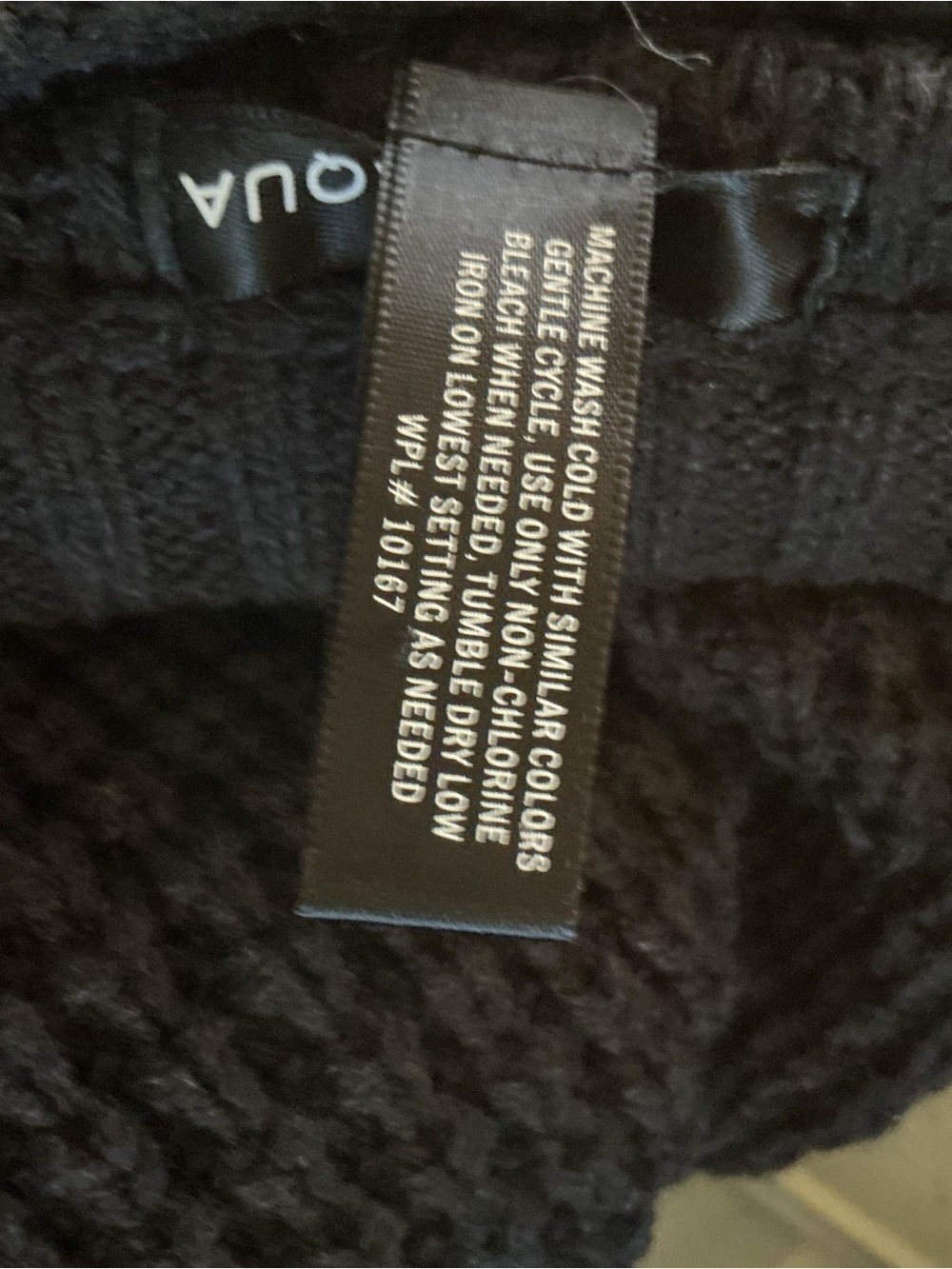 Aqua Black Cropped Waffle-Knit Crew Sweater with Silver Zippers - Picture 5 of 8